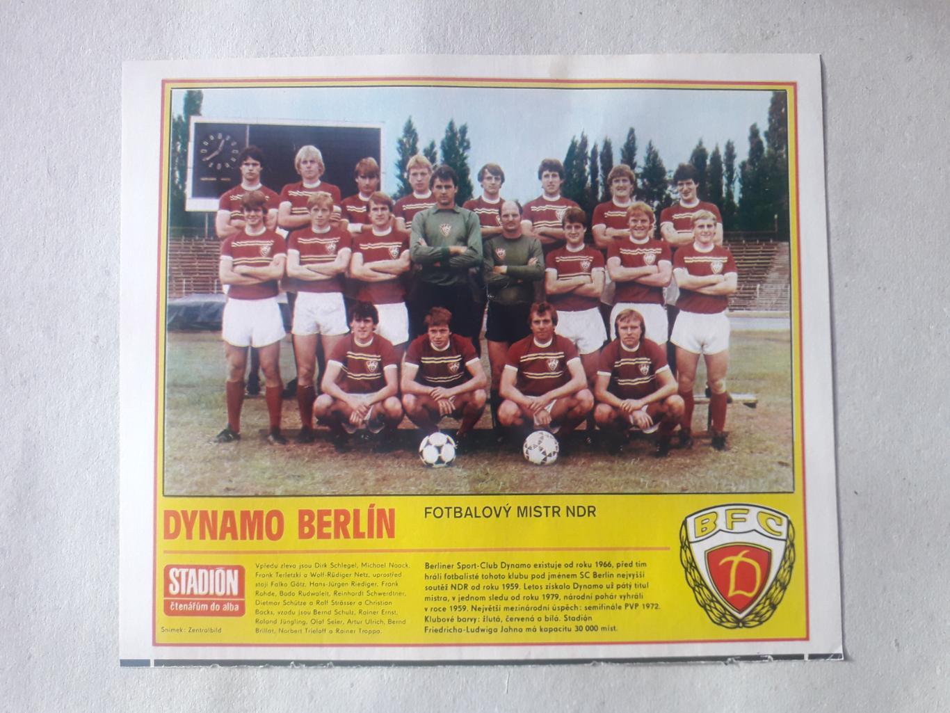 Журнал Stadion - Dynamo Berlin 10