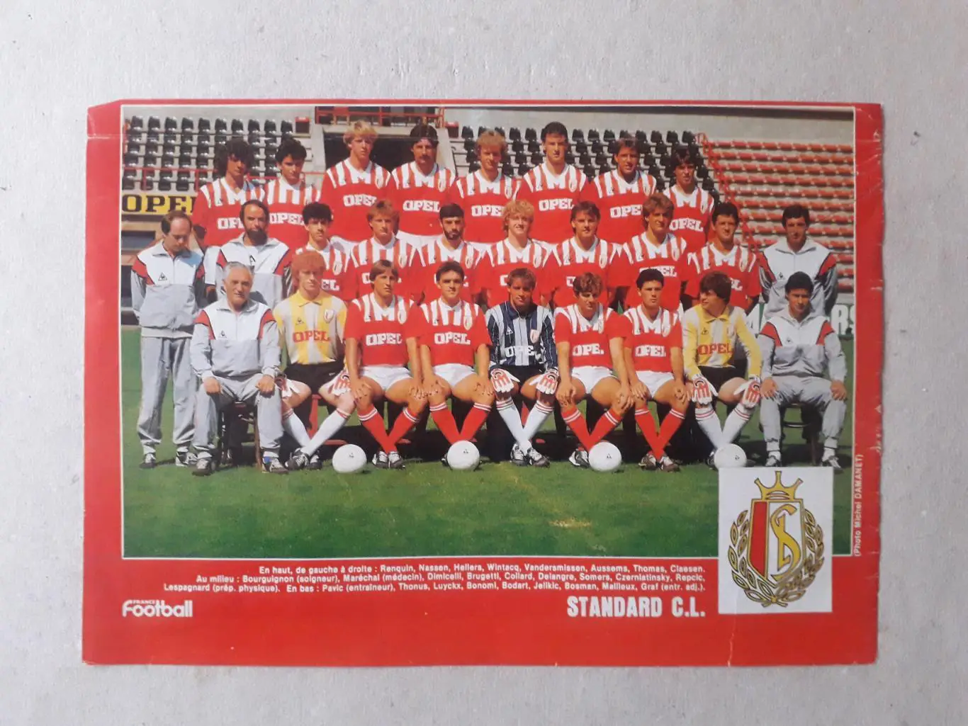 Плакат A4 из журнала France Football- St.Liege