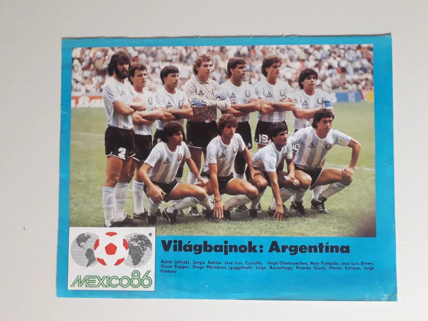 Плакат A4- Argentina 1986