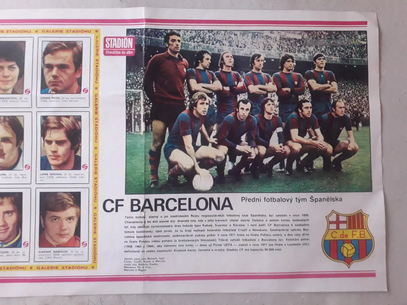 Плакат из журнала ,,Stadion- Barcelona 3