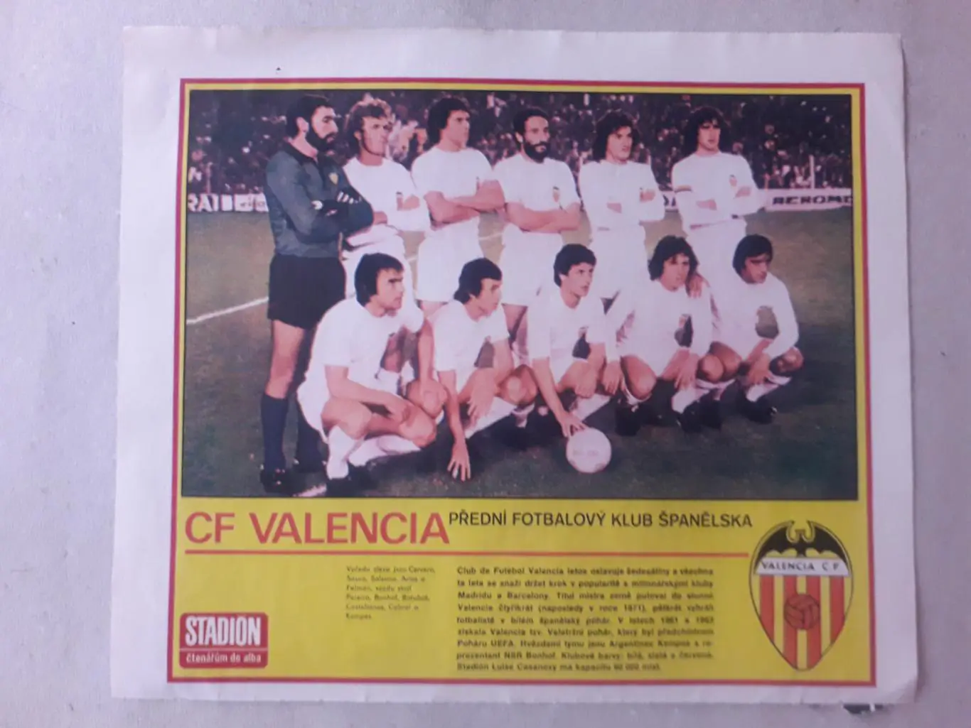 Плакат из журнала ,,Stadion-Valencia