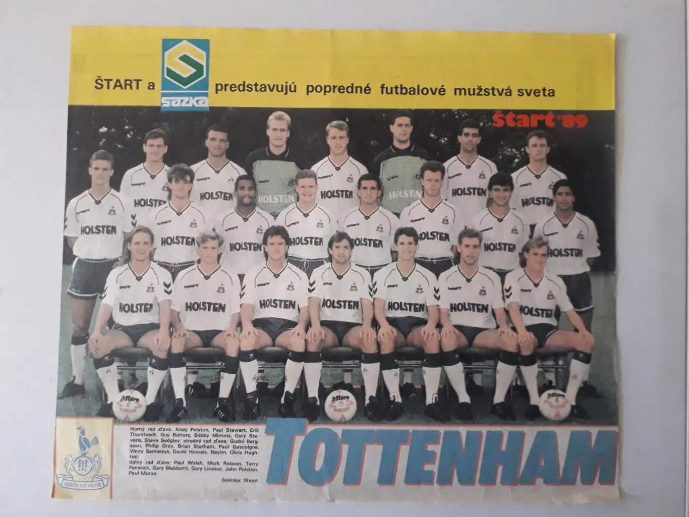 Плакат из журнала ,,Start- Tottenham