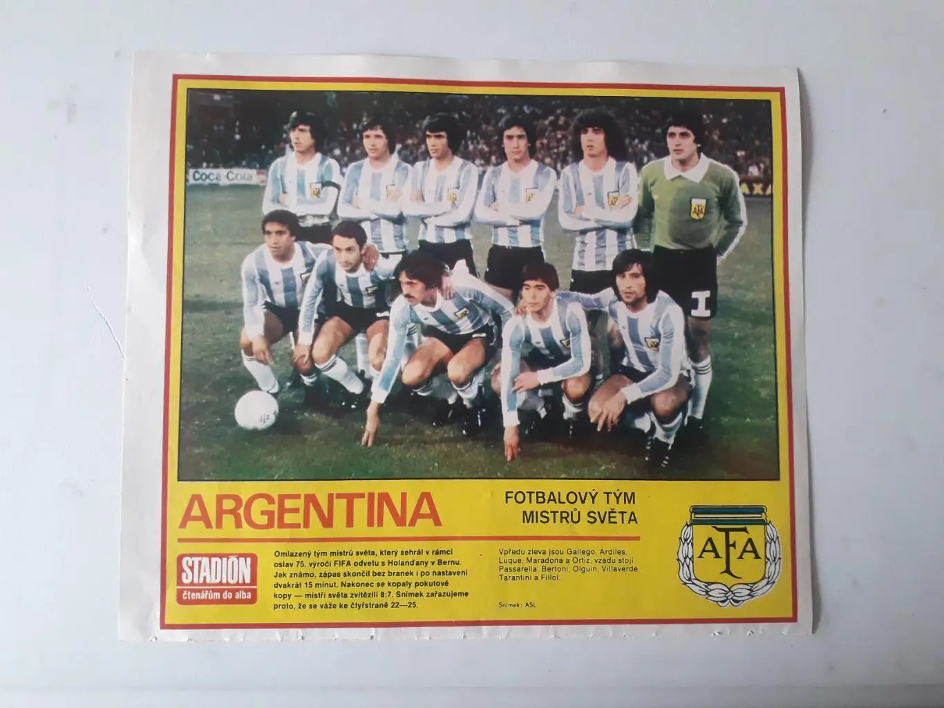 Плакат из журнала ,,Stadion- Argentina