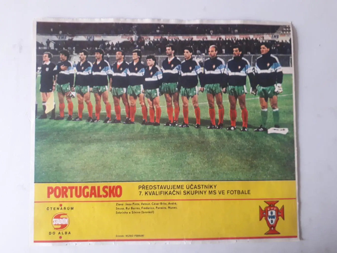 Плакат из журнала ,,Stadion- Portugalsko 2