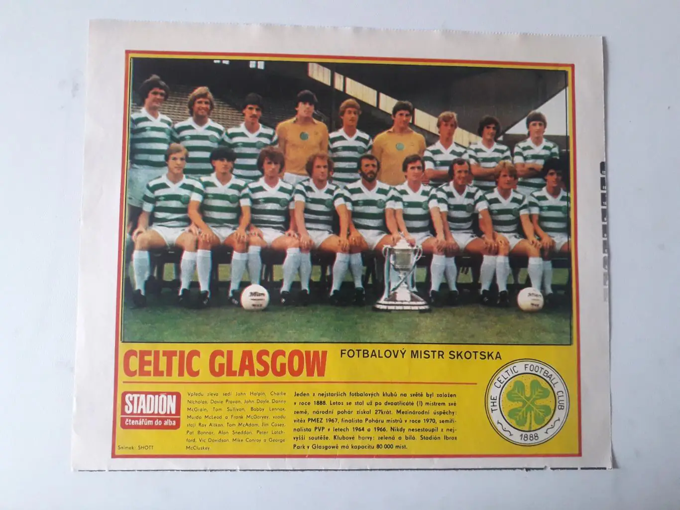 Плакат из журнала ,,Stadion- Celtic