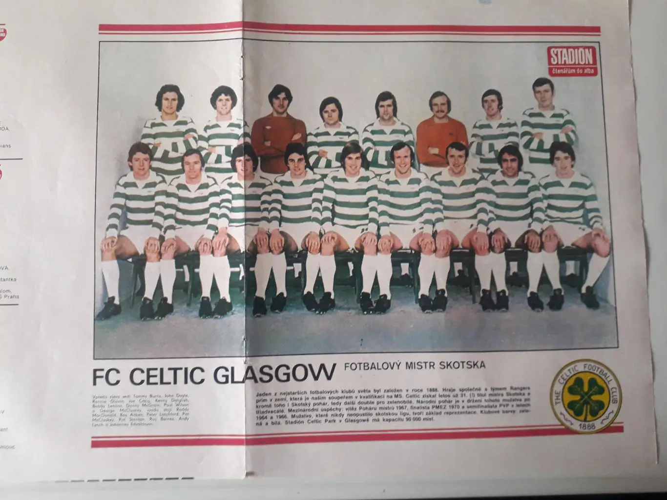 Плакат из журнала ,,Stadion- Celtic 3