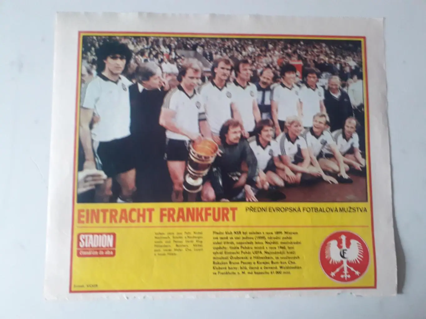 Плакат из журнала ,,Stadion- Eintracht