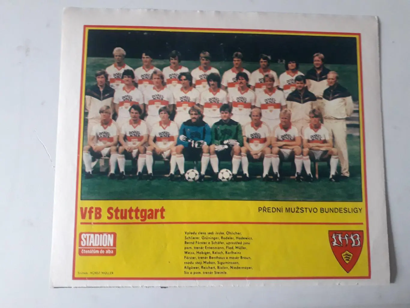 Плакат из журнала ,,Stadion- Stuttgart