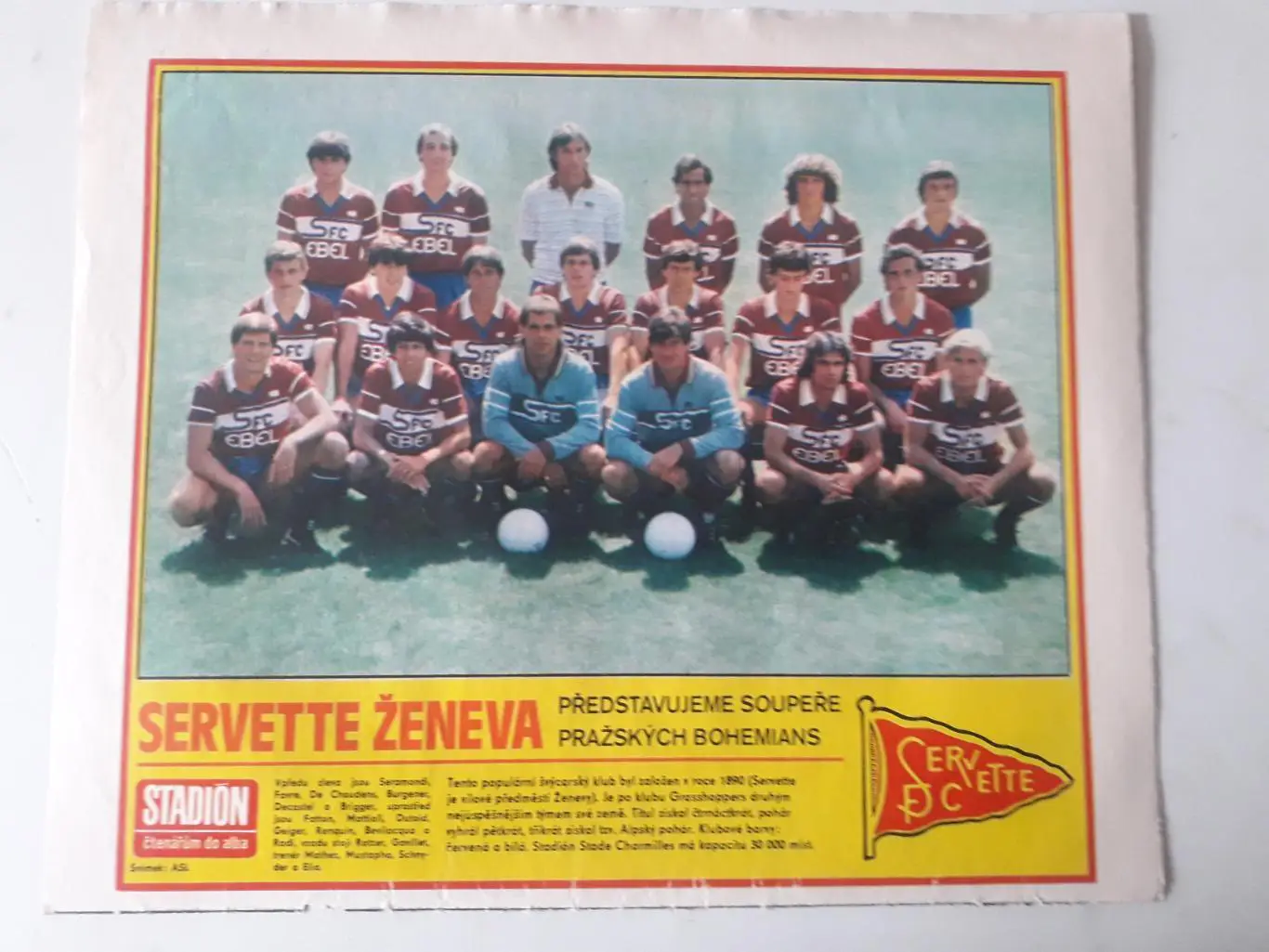 Плакат из журнала ,,Stadion- Servette 4