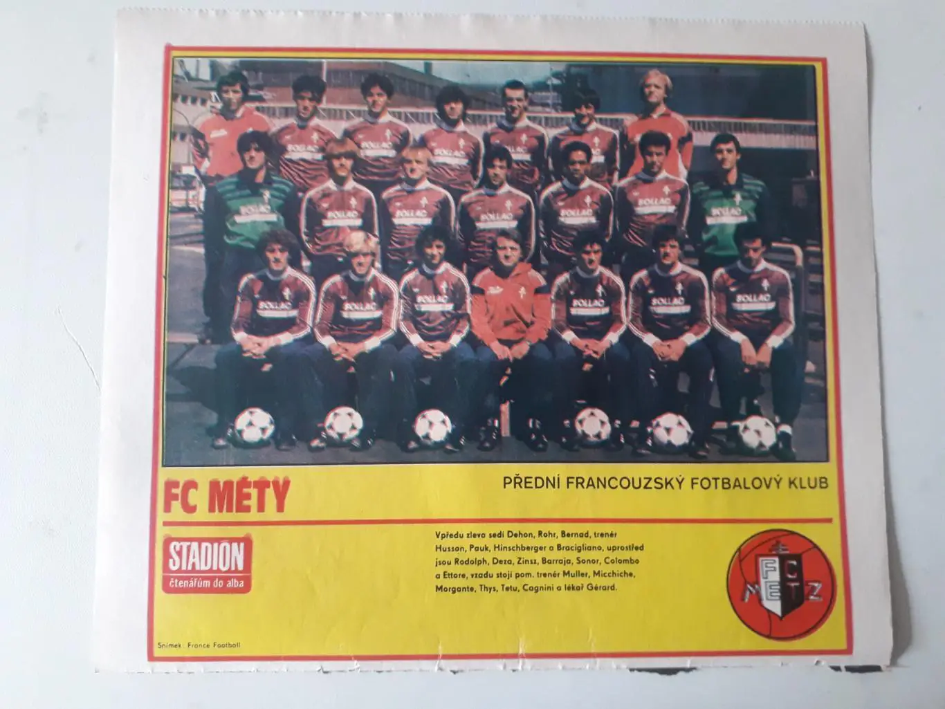 Плакат из журнала ,,Stadion- Metz