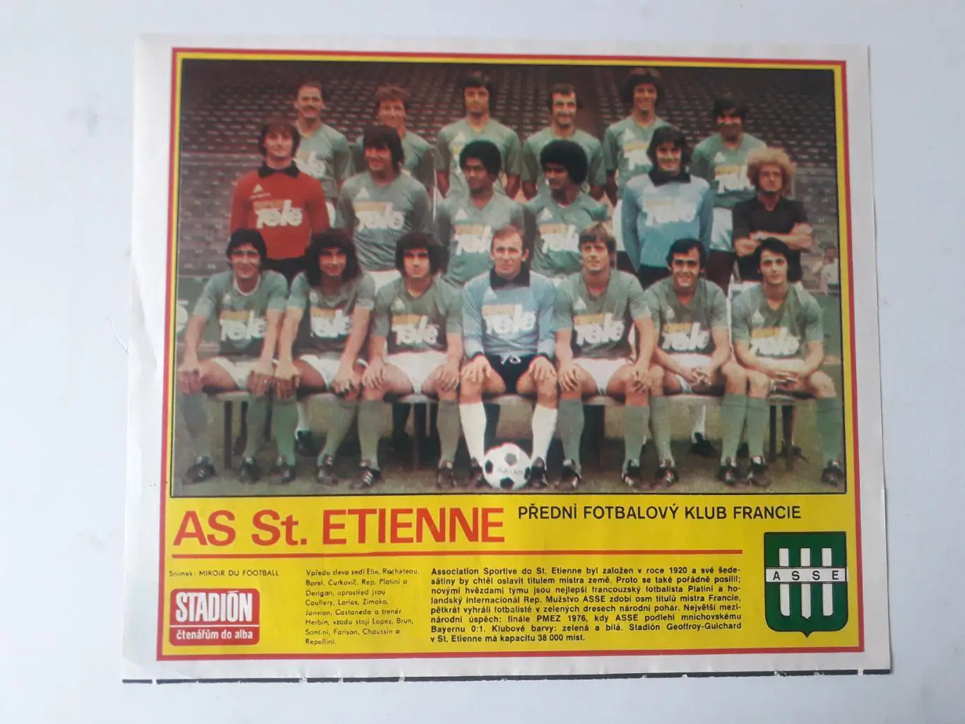 Плакат из журнала ,,Stadion- St.Etienne 2