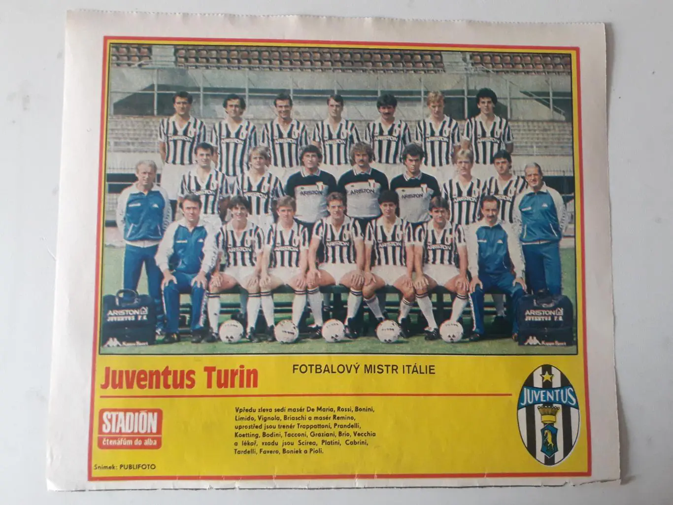 Плакат из журнала ,,Stadion- Juventus 4