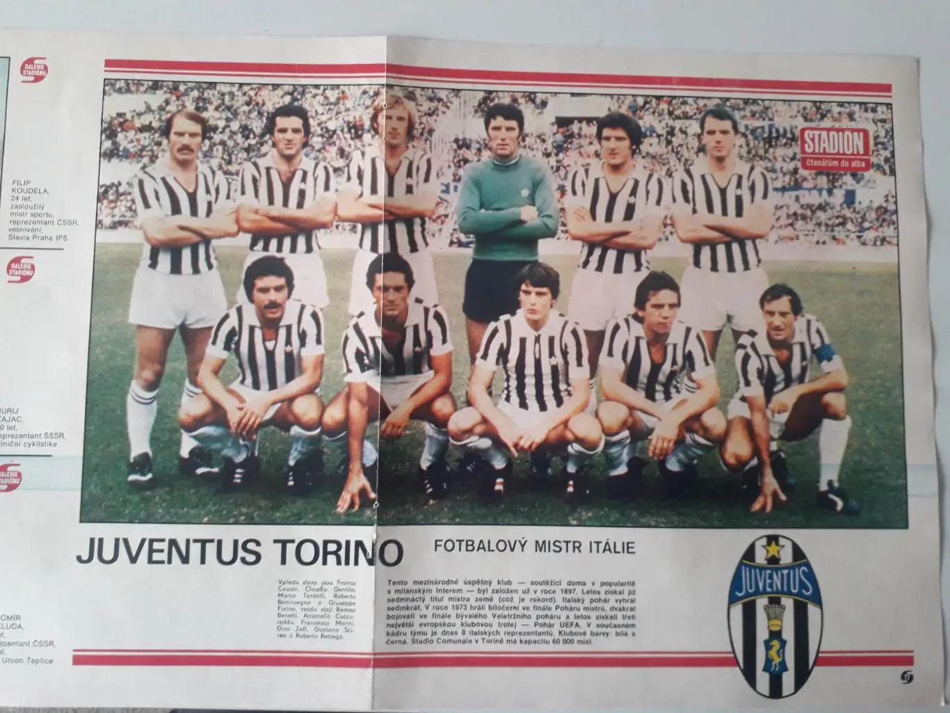 Плакат из журнала ,,Stadion- Juventus 5