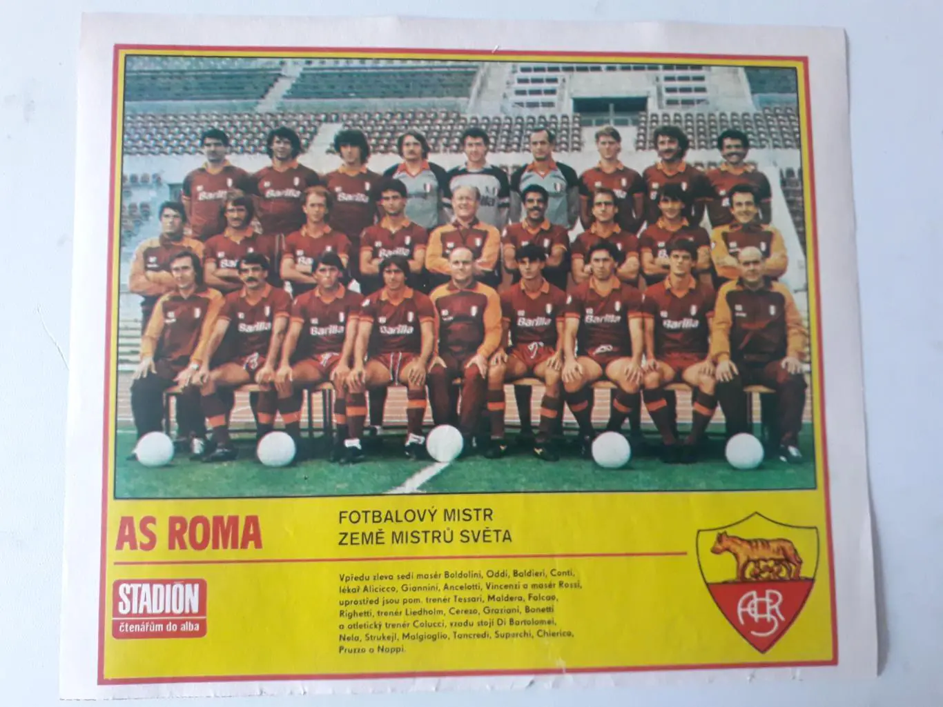 Плакат из журнала ,,Stadion- Roma