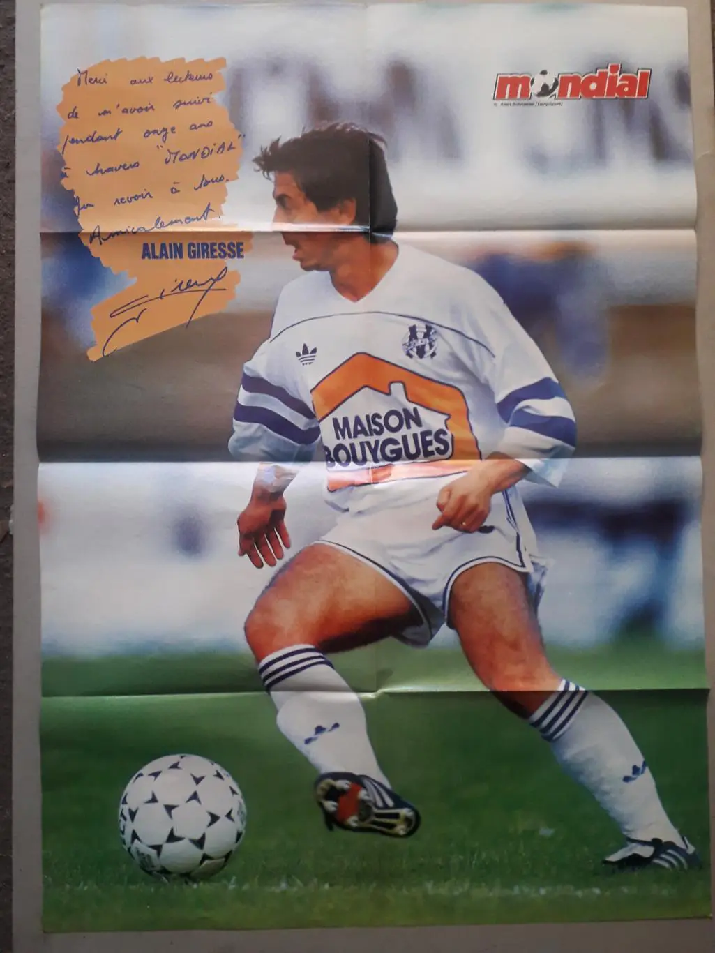 Poster A1 revue Mondial- Francie,Giresse 1