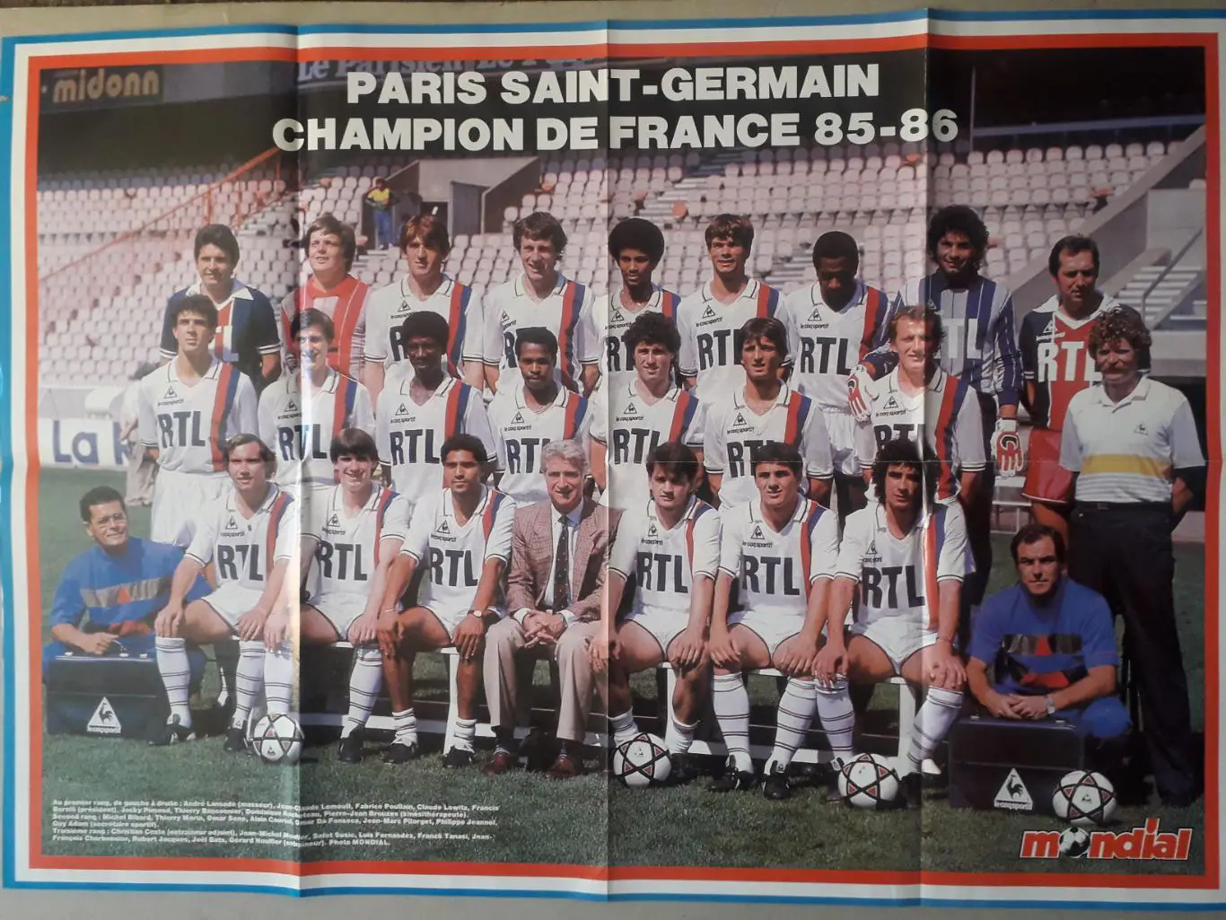 Poster A1 revue Mondial- PSG,Milla