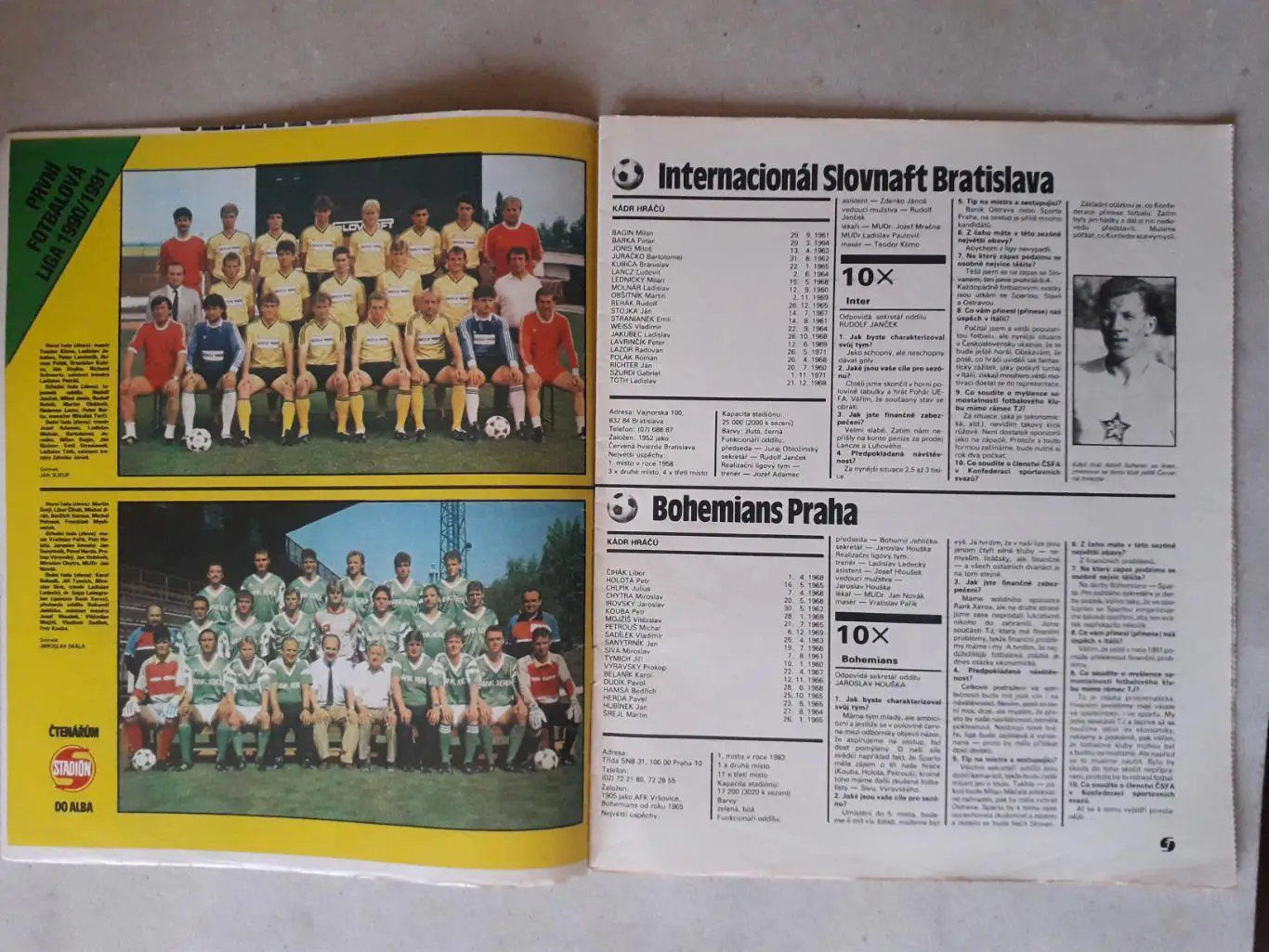 Журнал «Стадион» 1990 г., номер 37 2