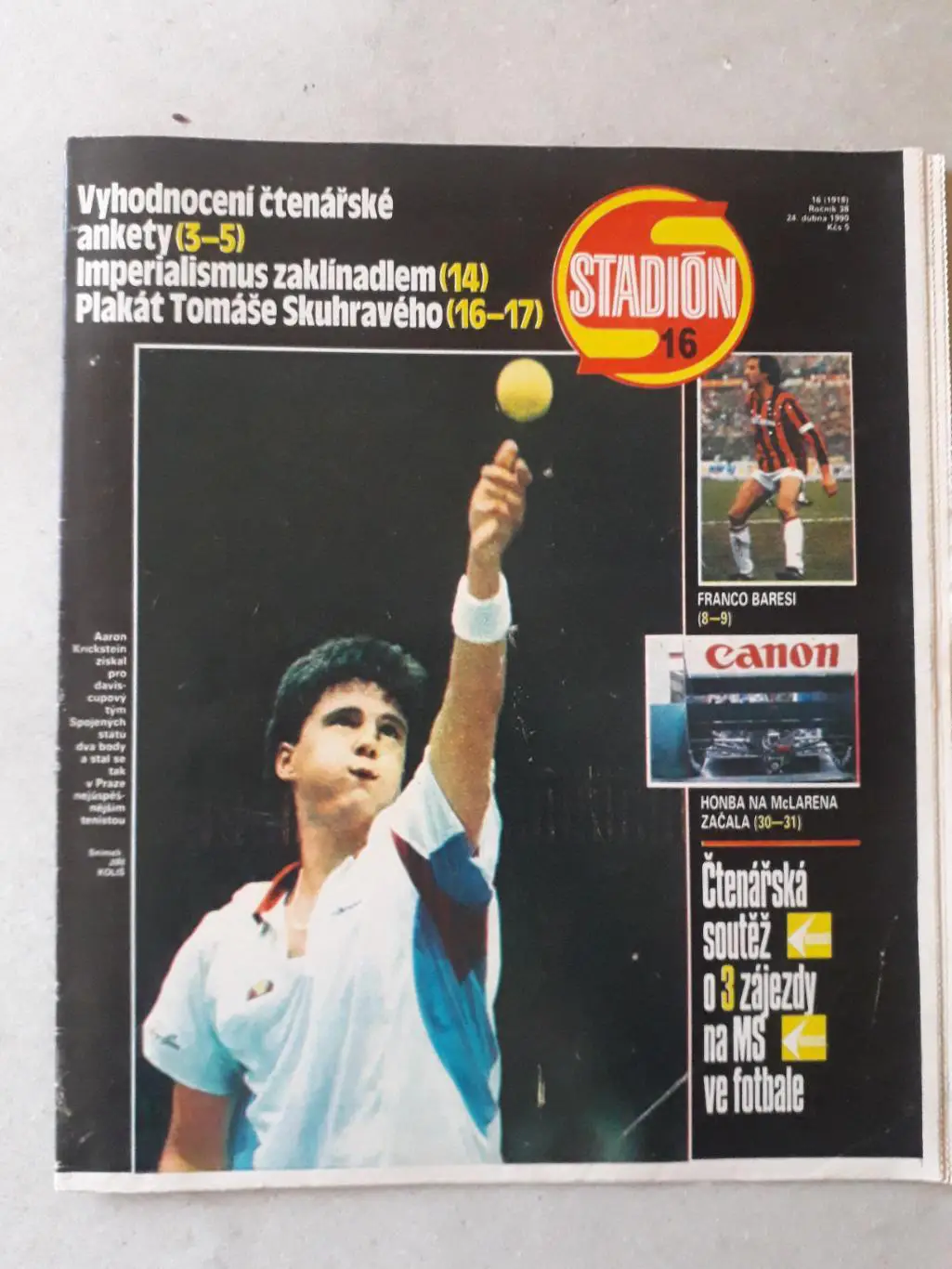 Журнал «Стадион» 1990 г., номер 16