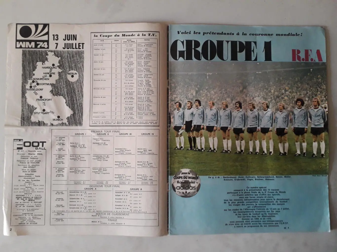 Miroir du Football nr.217- WC 1974 1