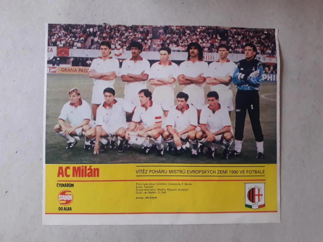 Постер из журнала ,,Stadion- AC Milano 2