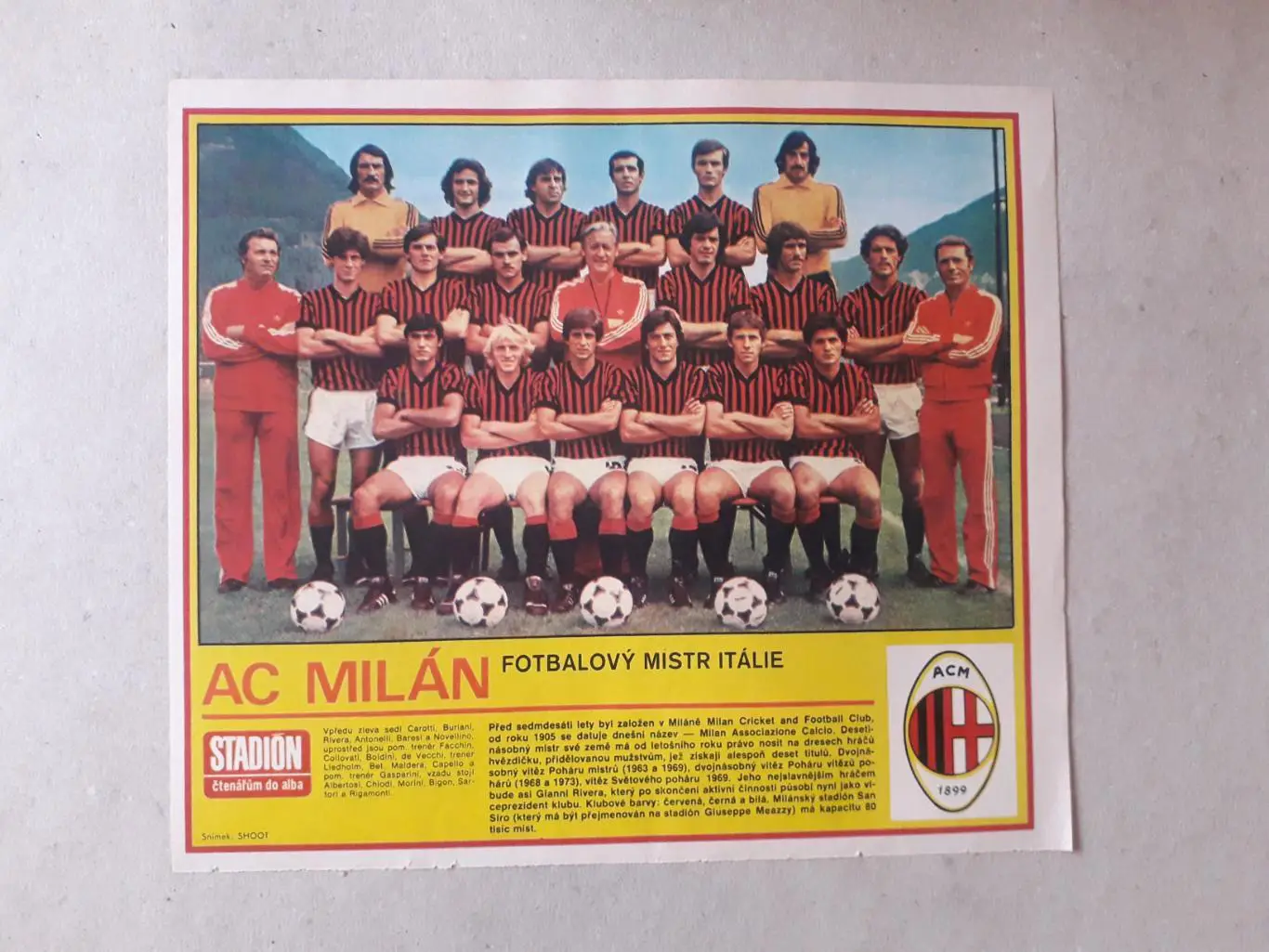 Постер из журнала ,,Stadion- AC Milano 4