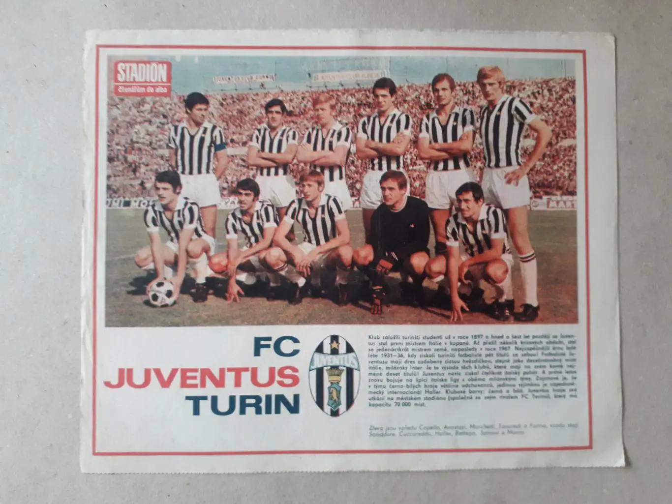 Постер из журнала ,,Stadion- Juventus 5