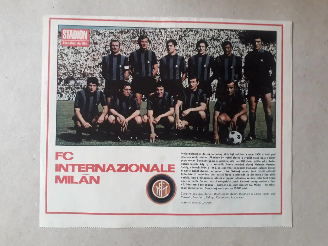 Постер из журнала ,,Stadion- Inter 6