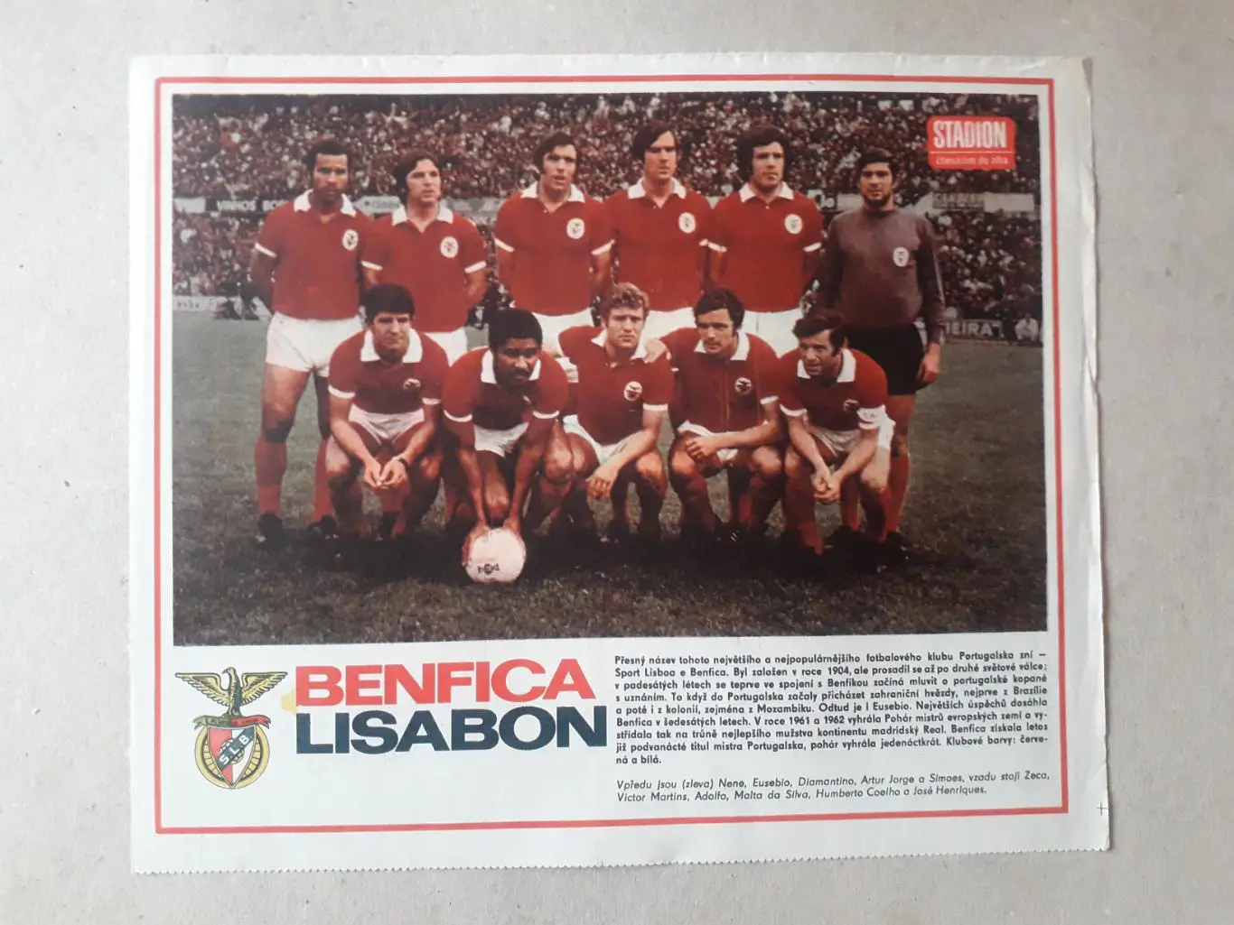 Постер из журнала ,,Stadion- Benfica