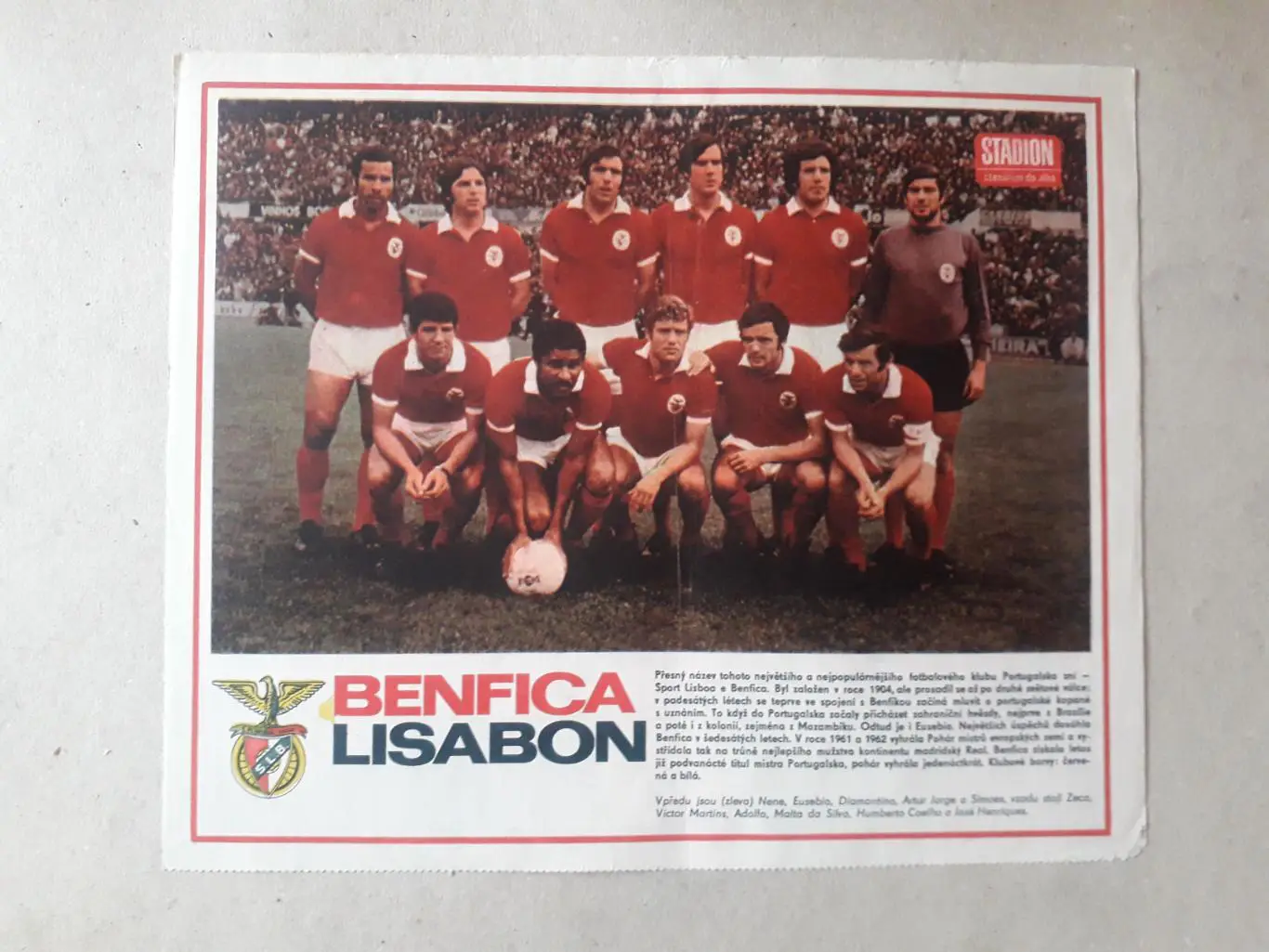 Постер из журнала ,,Stadion- Benfica 2