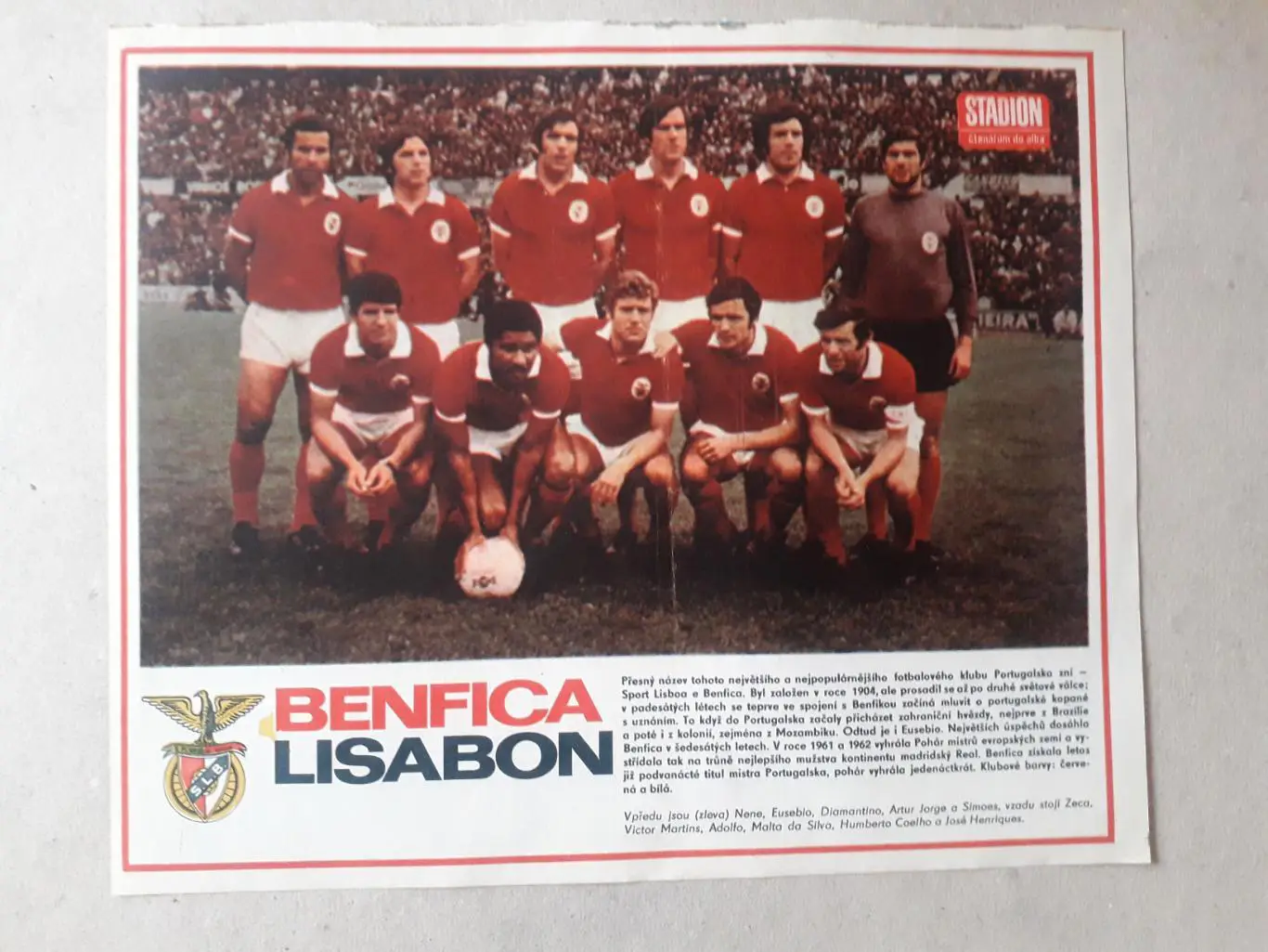 Постер из журнала ,,Stadion- Benfica 3