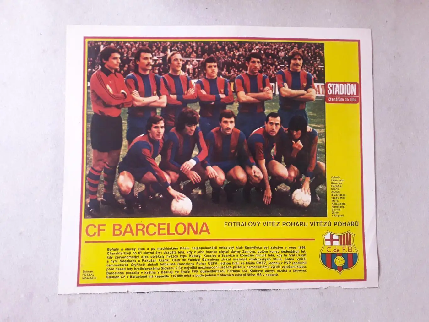 Постер из журнала ,,Stadion- Barcelona 10