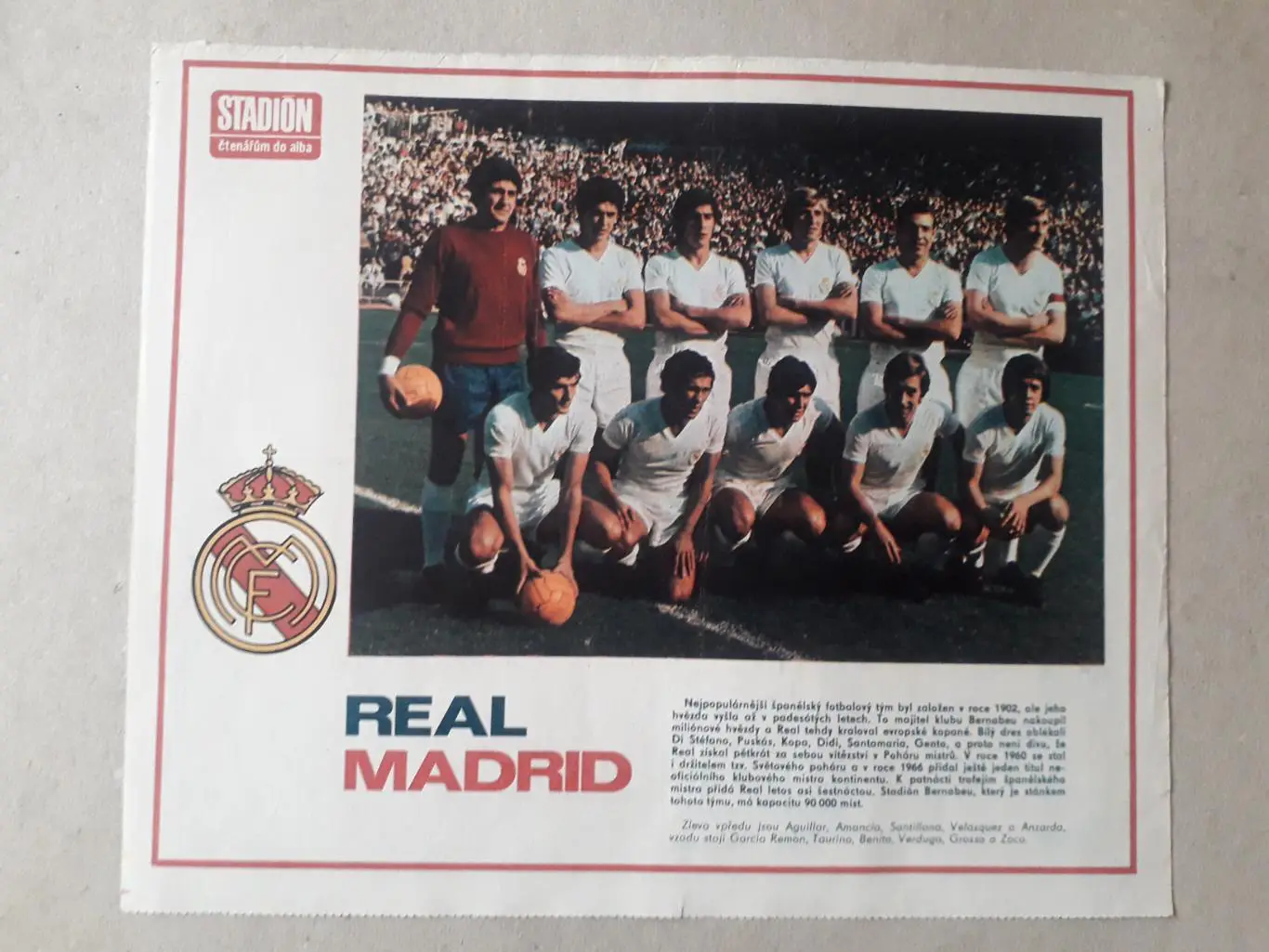 Постер из журнала ,,Stadion- Real 8