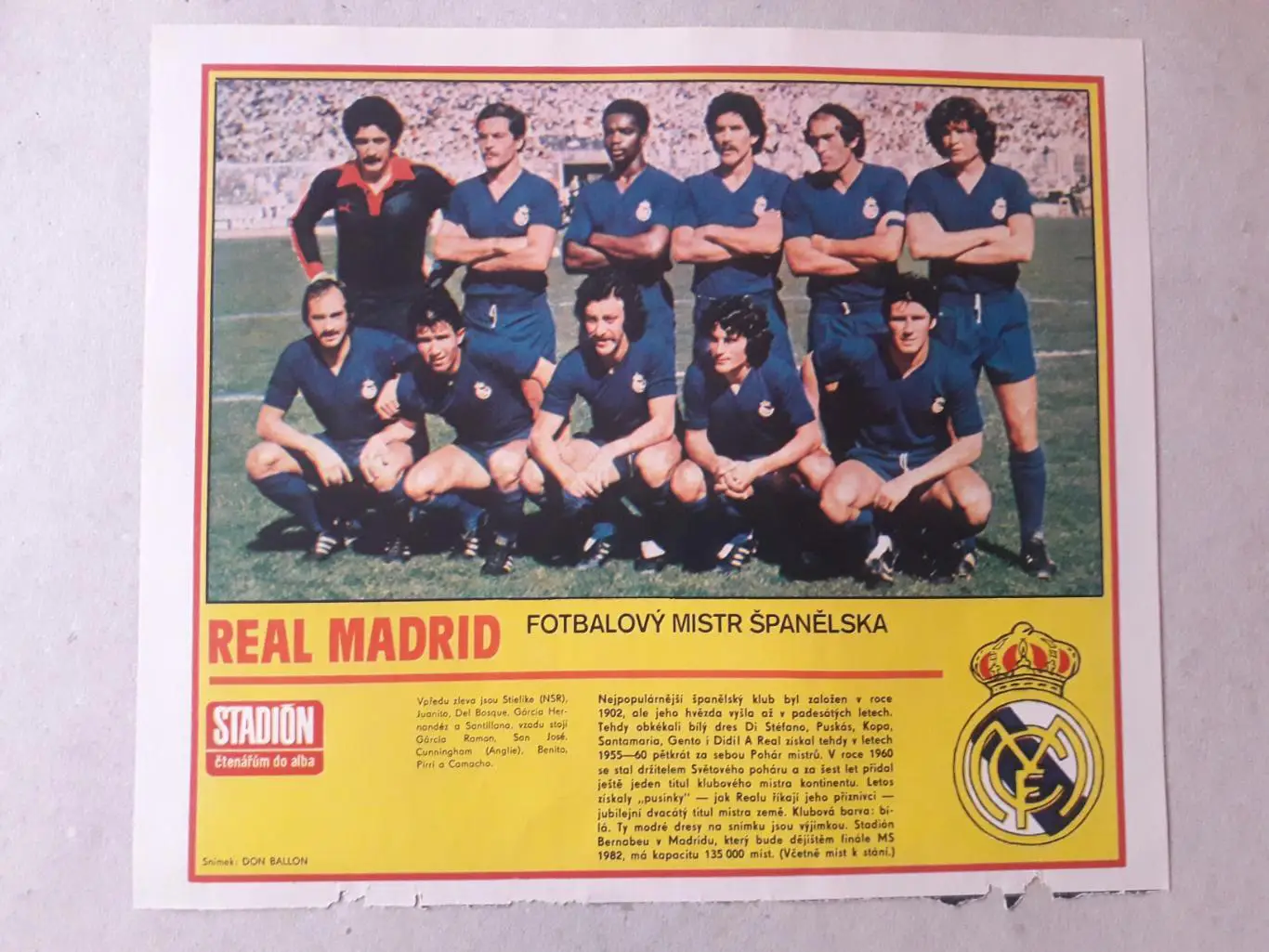 Постер из журнала ,,Stadion- Real 10