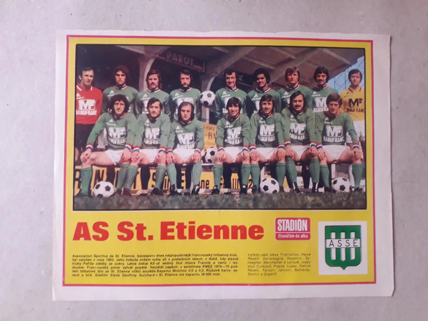 Постер из журнала ,,Stadion- St.Etienne 2