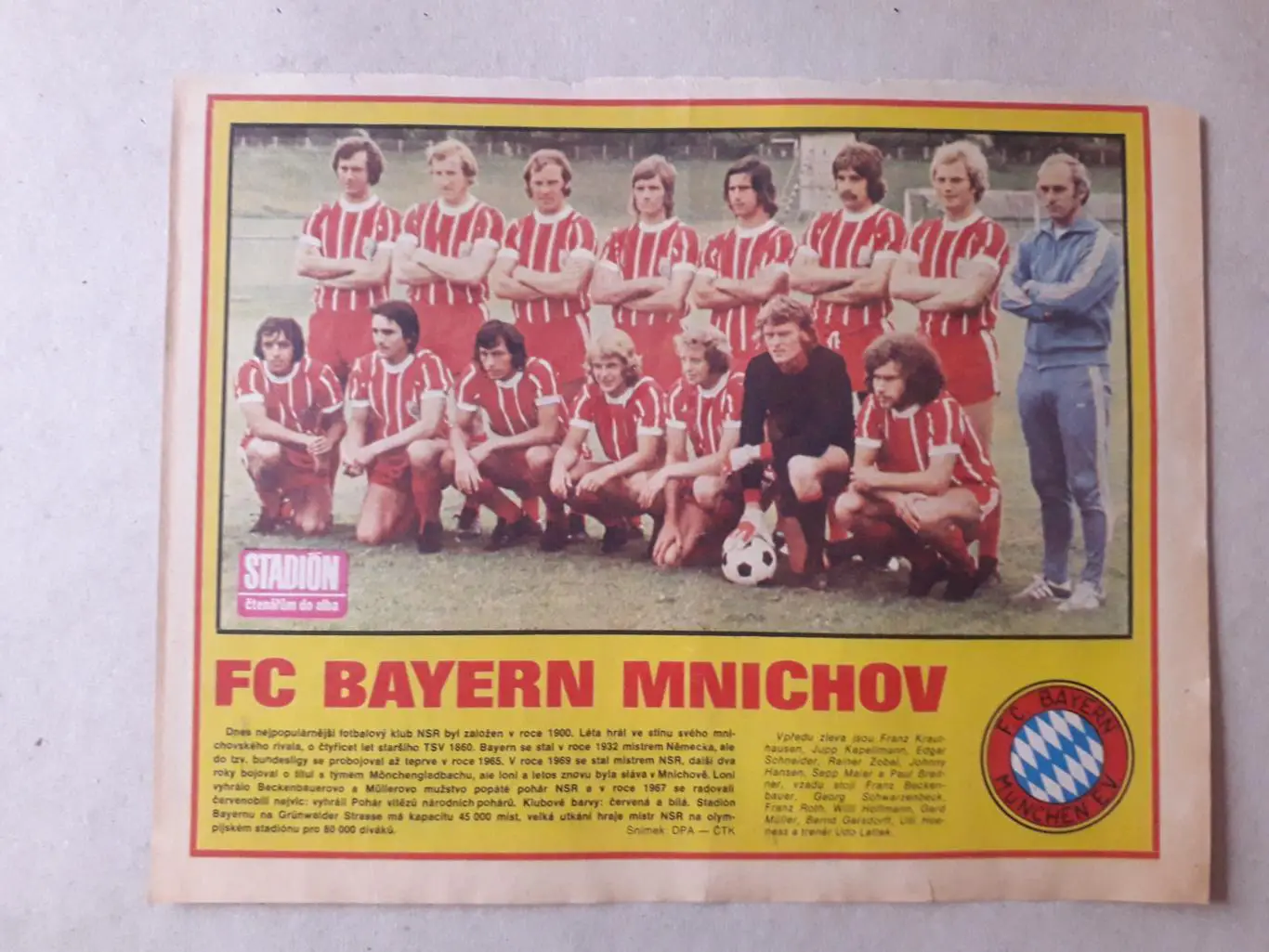 Постер из журнала ,,Stadion- Bayern 5