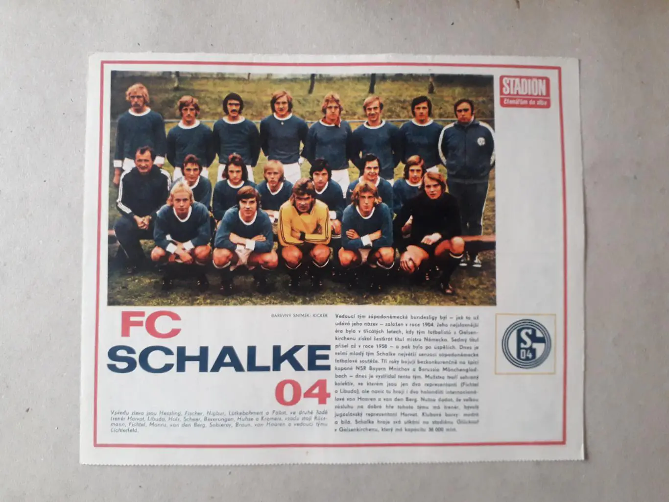 Постер из журнала ,,Stadion- Schalke