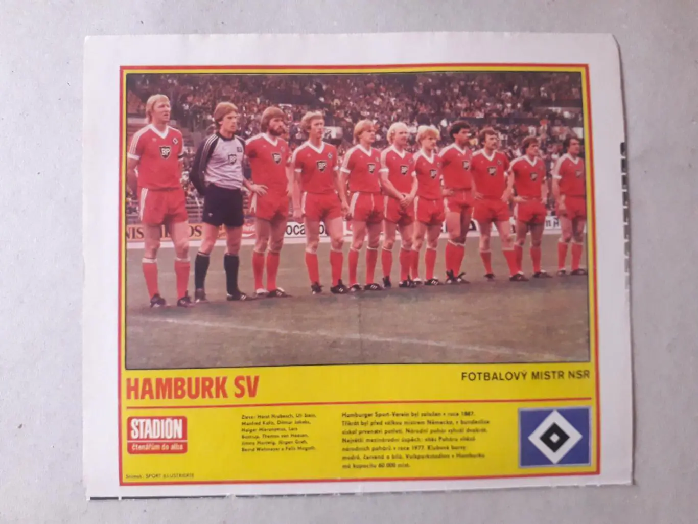 Постер из журнала ,,Stadion- Hamburger SV 6