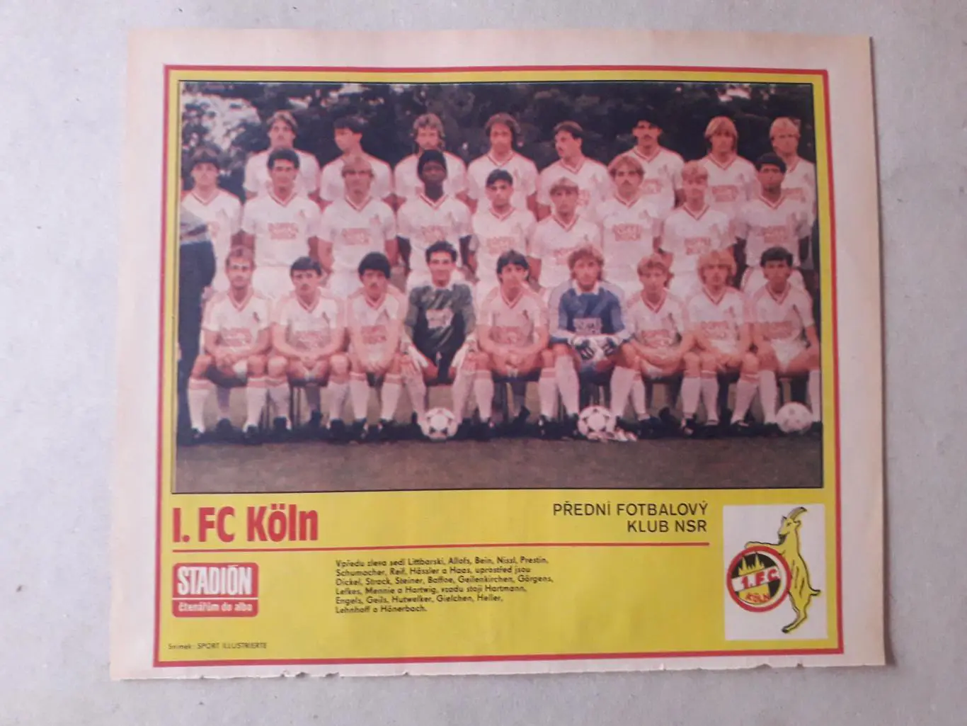 Постер из журнала ,,Stadion- Koln 2