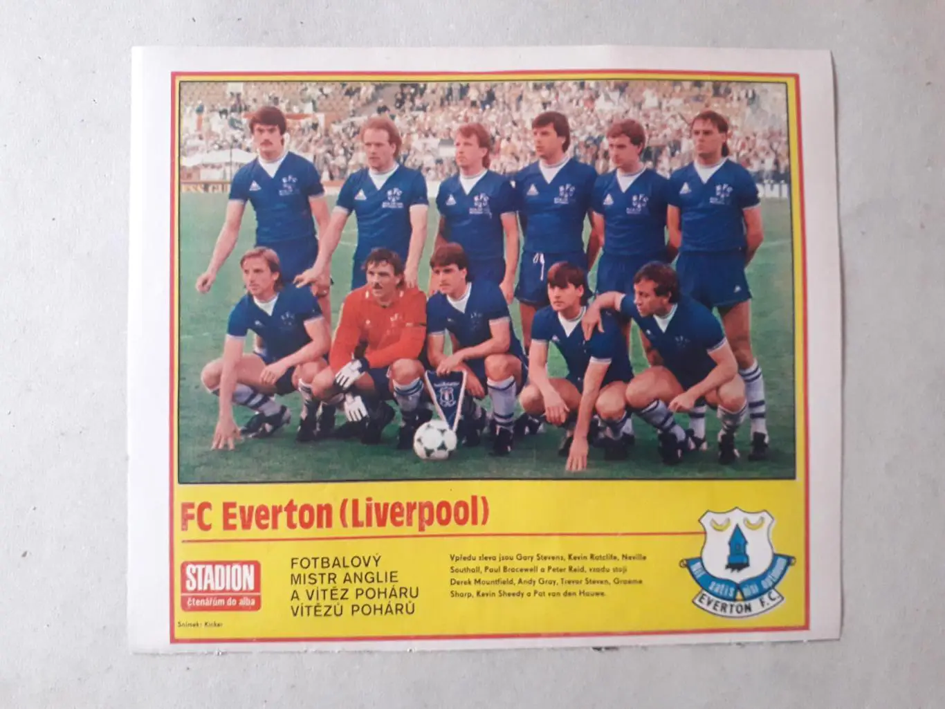 Постер из журнала ,,Stadion- Everton