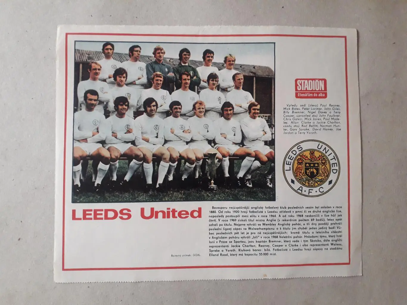 Постер из журнала ,,Stadion- Leeds 5