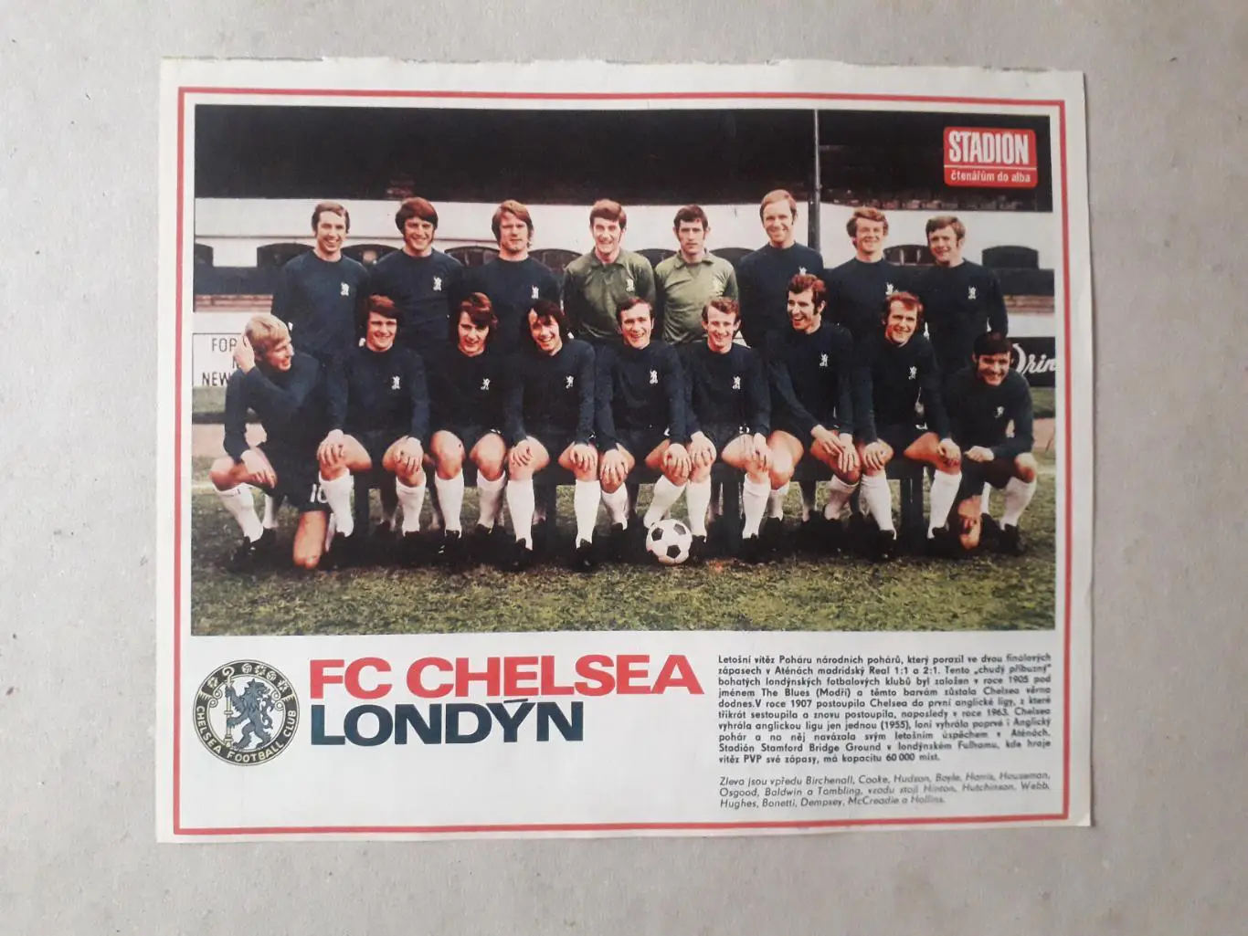 Постер из журнала ,,Stadion- Chelsea