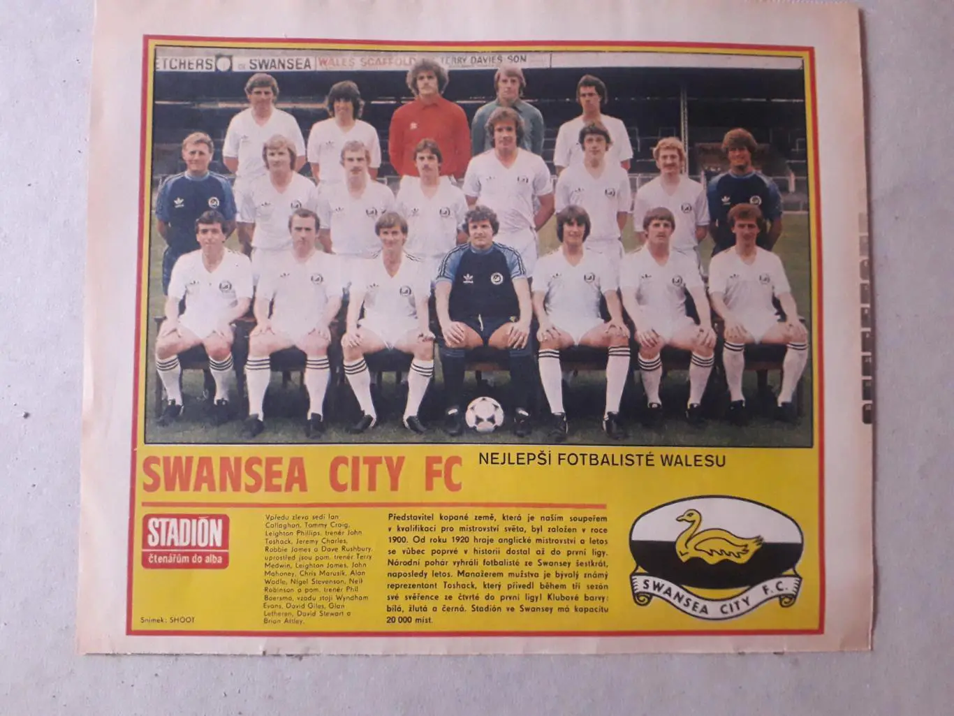 Постер из журнала ,,Stadion- Swansea 2