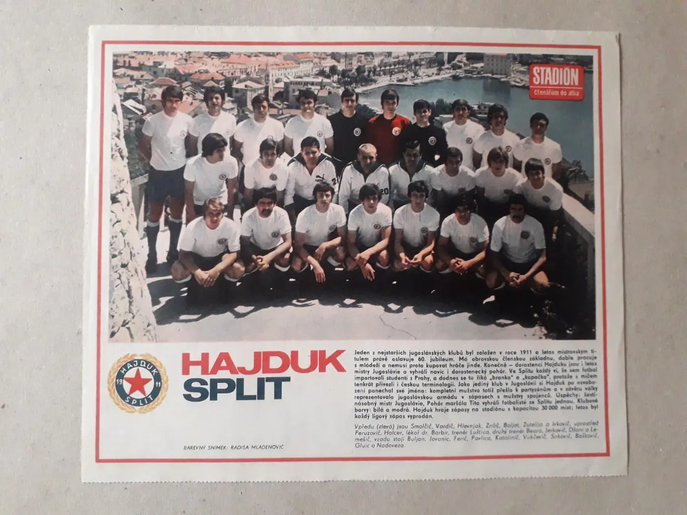 Постер из журнала ,,Stadion- Hajduk 4