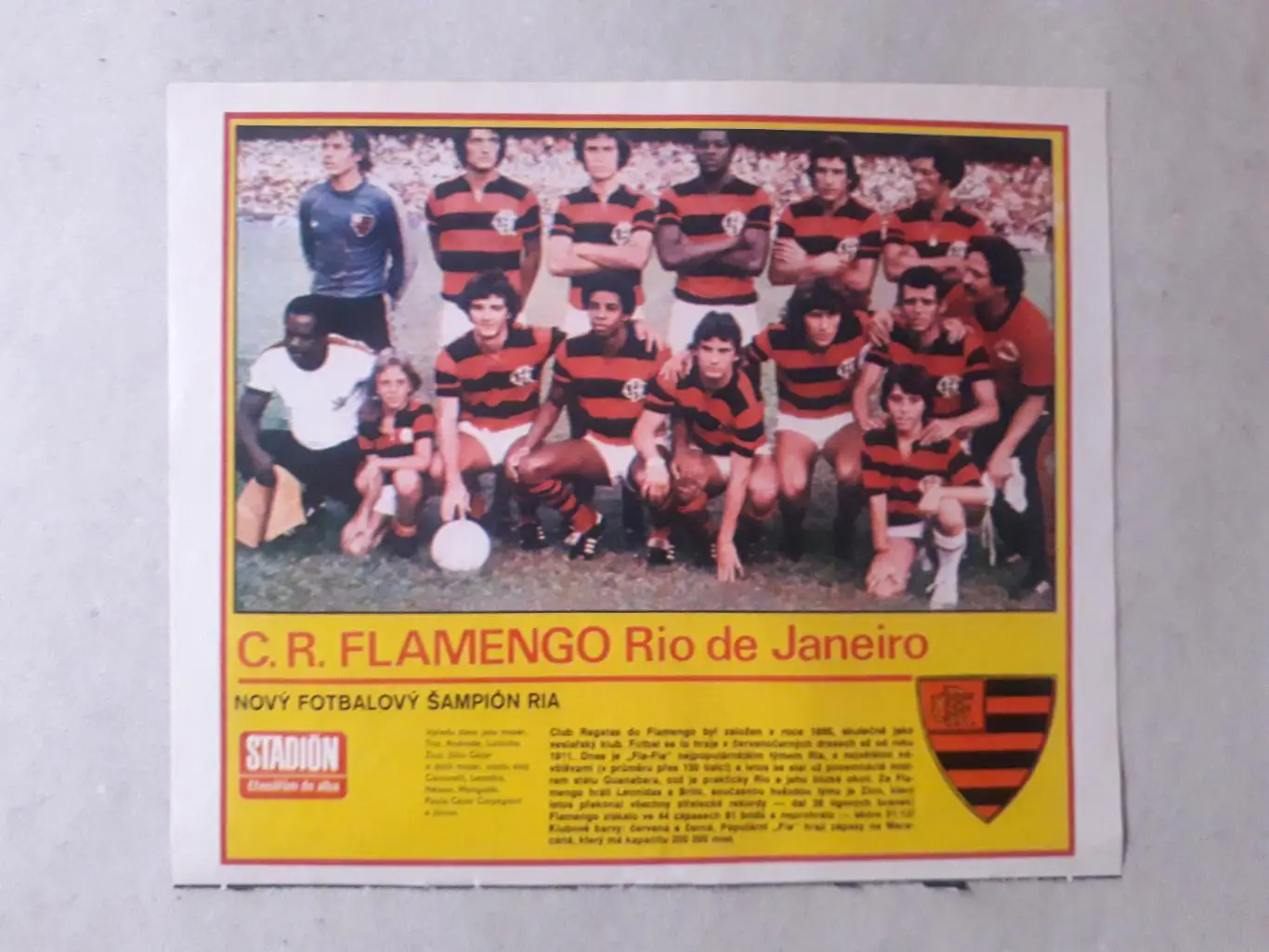 Постер из журнала ,,Stadion- Flamengo 4