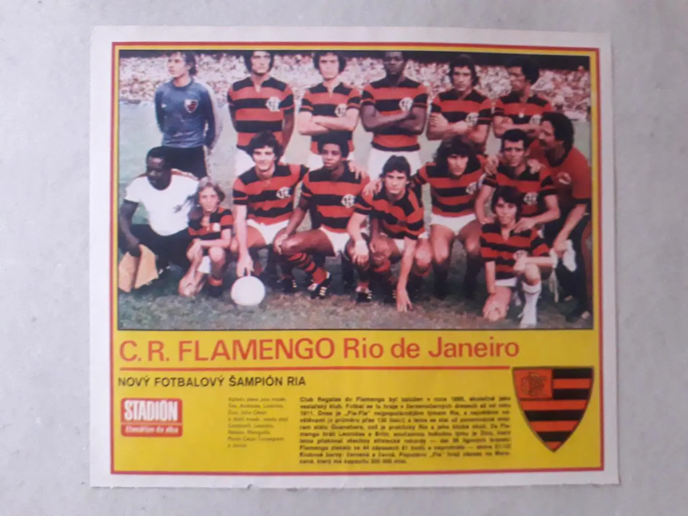 Постер из журнала ,,Stadion- Flamengo 5
