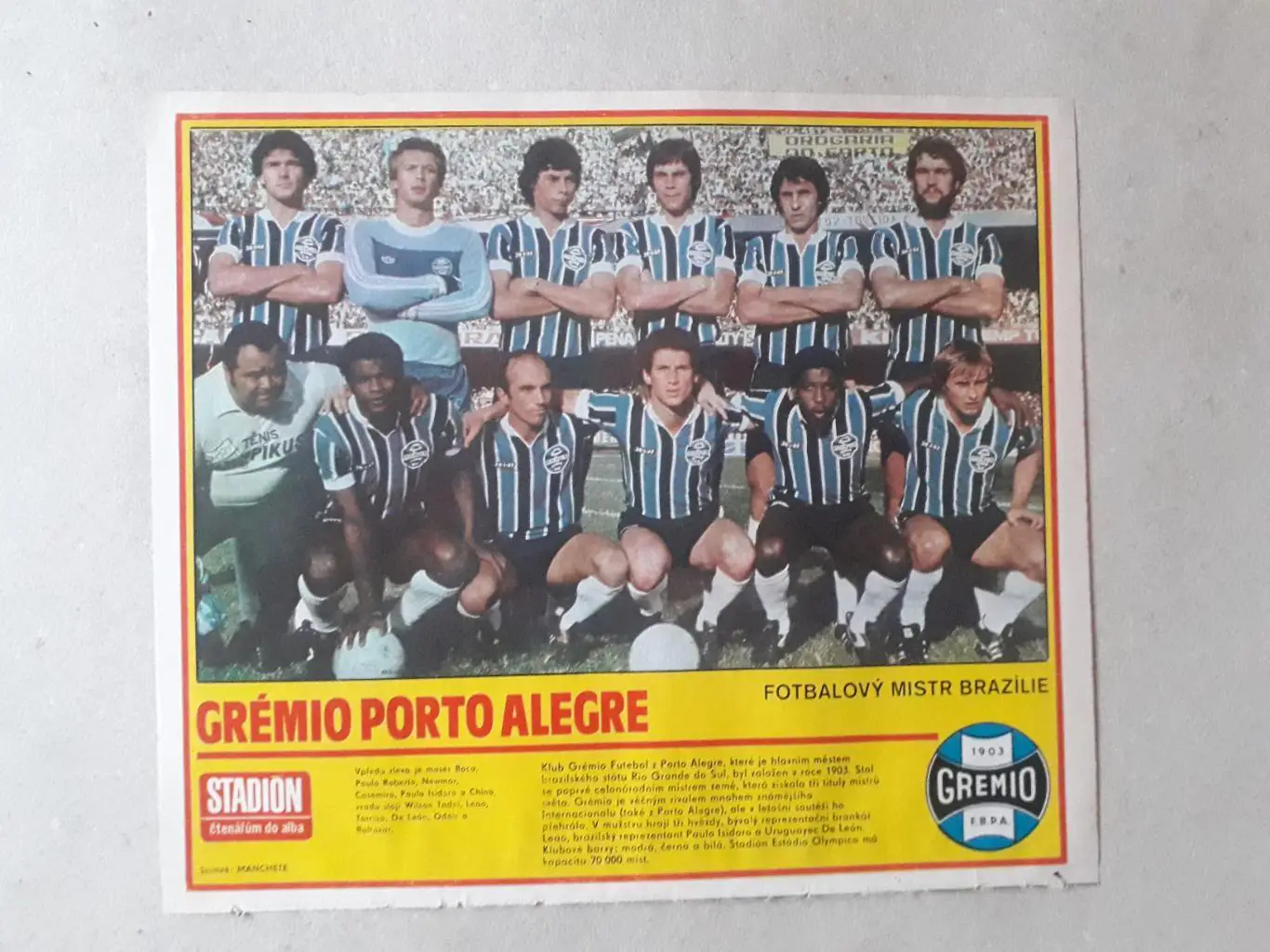 Постер из журнала ,,Stadion- Gremio 2