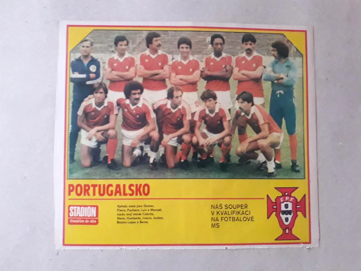 Постер из журнала ,,Stadion- Portugalsko 2