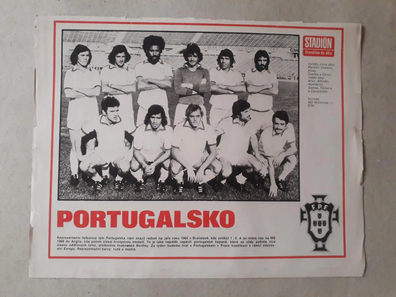 Постер из журнала ,,Stadion- Portugalsko 4