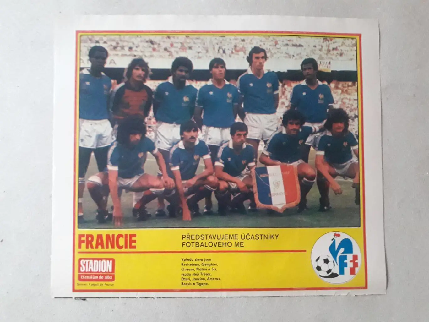 Постер из журнала ,,Stadion- Francie