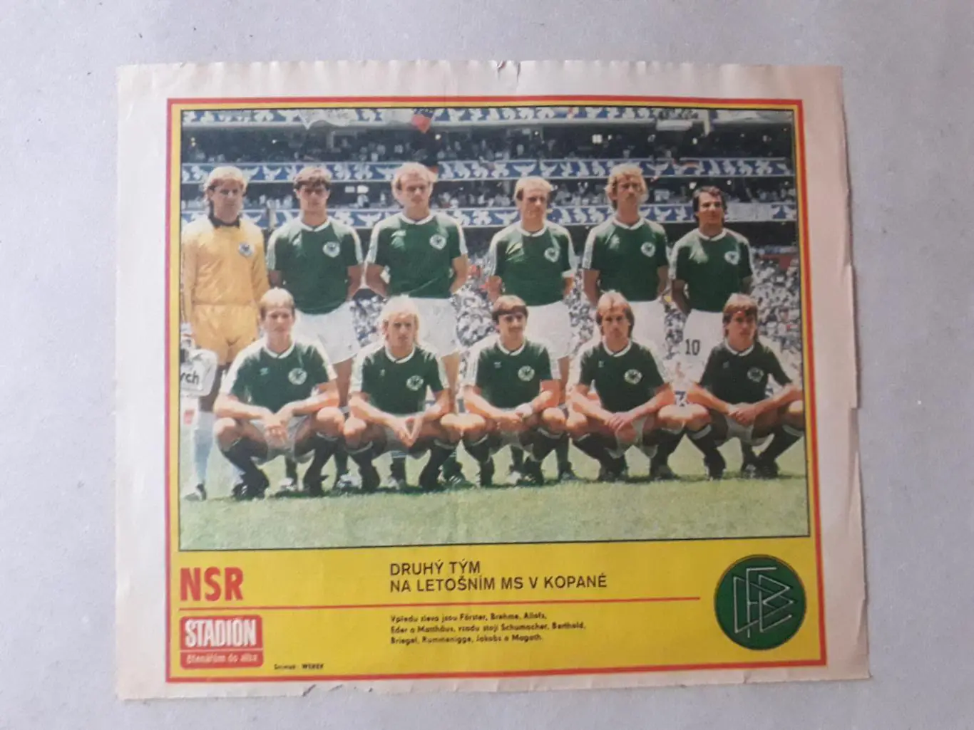 Постер из журнала ,,Stadion- Germany